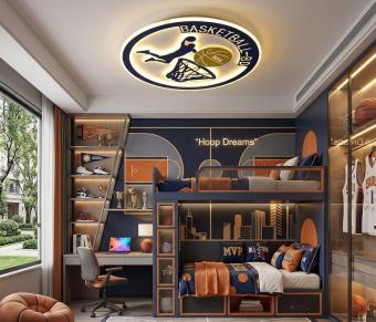 Lustra LED Basketball 3 tipuri de lumina cu telecomanda 142W