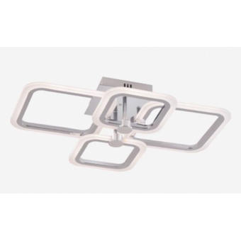 Lustra LED cromata cu rame geometrice 80W 