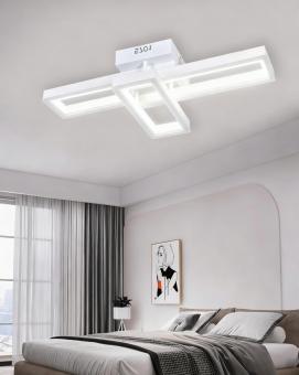 Lustra LED cu telecomanda Cross Square white 100W