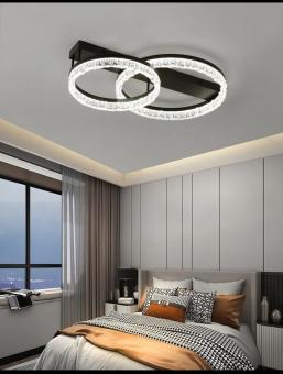 Lustra LED cu telecomanda Crystal Circle Duo 70W