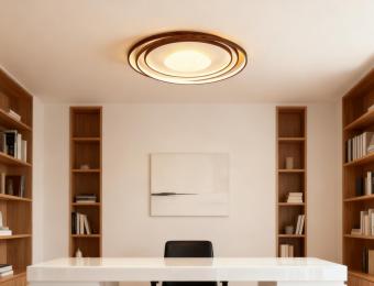 Lustra LED cu telecomanda Eclipse Wood 172W