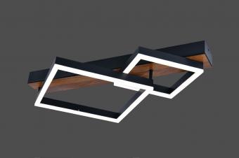 Lustra LED cu telecomanda Frame Wood Duo 72W