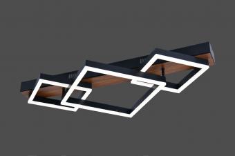 Lustra LED cu telecomanda Frame Wood Trio 100W