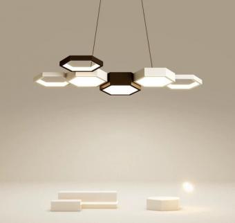 Lustra LED cu telecomanda Hexa Glow 144W