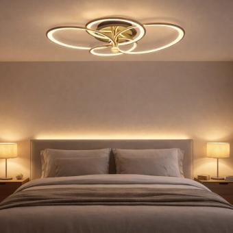 Lustra LED dimabila cu telecomanda 3 tipuri de lumina 103W