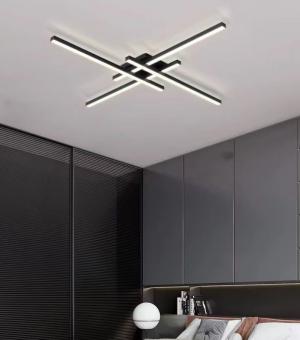 Lustra LED dimabila cu telecomanda Mikado 4 brate negru 40W