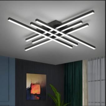 Lustra LED dimabila cu telecomanda Mikado 6 brate negru 72W