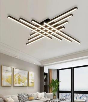 Lustra LED dimabila cu telecomanda Mikado 8 brate negru 128W