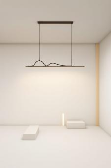 Lustra LED suspendata moderna dimabila cu telecomanda 3 functii 78W
