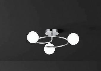 Lustra moderna Nordic silver 3xE27 globuri 