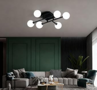 Lustra moderna Novix 6xE27 black 