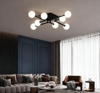 Lustra moderna Novix 8xE27 black 