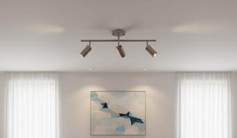 Lustra moderna liniara 3xGU10 crom 