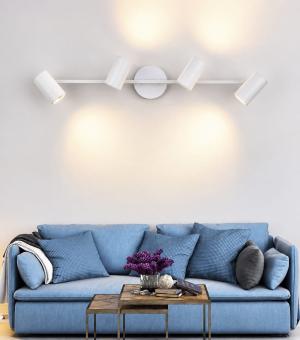 Lustra moderna liniara 4xGU10 alba 
