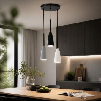 Lustra suspendata moderna cu 3 pendule E27 