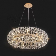 Candelabru modern cristal rotund 12 becuri