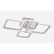 Lustra LED cromata cu rame geometrice 80W