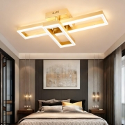 Lustra LED cu telecomanda Cross Square gold 100W