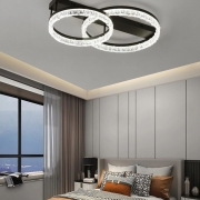 Lustra LED cu telecomanda Crystal Circle Duo 70W