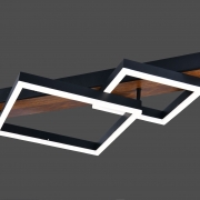 Lustra LED cu telecomanda Frame Wood Duo 72W