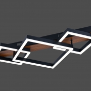 Lustra LED cu telecomanda Frame Wood Trio 100W