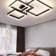 Lustra LED cu telecomanda Square Fusion black 122W