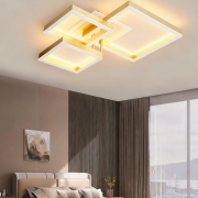 Lustra LED cu telecomanda Square Fusion gold 122W