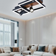 Lustra LED cu telecomanda frame wood spot 72W