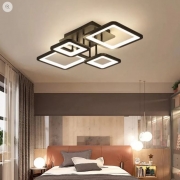 Lustra LED dimabila 3 functii cu telecomanda 61cm negru 116W