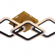 Lustra LED dimabila cu telecomanda 3 functii Wood Frame Trio SQ 66W