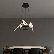Lustra LED suspendata Golden Birds 30W