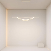 Lustra LED suspendata Linora white dimabila cu telecomanda 92W