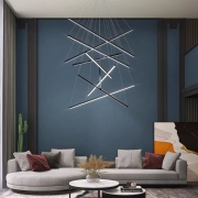 Lustra LED suspendata cu telecomanda Black Lines 216W