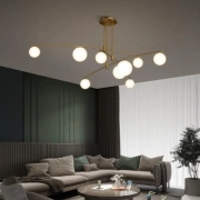 Lustra moderna gold Sphere Line 9x G9