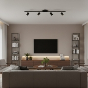 Lustra moderna liniara 4xGU10 neagra