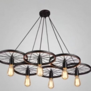 Lustra suspendata vintage 6 socluri