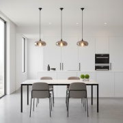 Pendul Smoke Glass Oval
