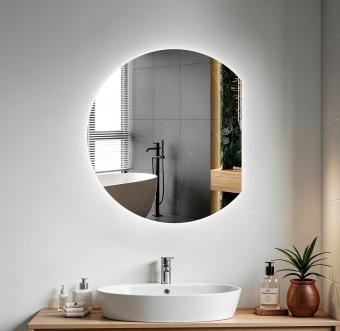 Oglinda LED de baie tip arc moderna 80X70CM dimabila intrerupator touch dezaburire DY22020-1 40W