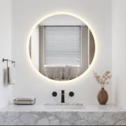 Oglinda LED rotunda 80Cm dimabila intrerupator touch dezaburire DY22019-5 48W