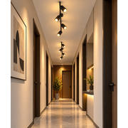 Plafoniera neagra cu 4 spoturi GU10 100cm