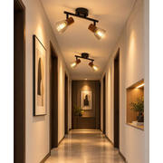 Plafoniera rustica cu 2 spoturi E14 30cm