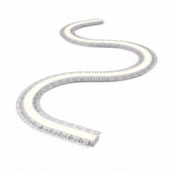 Profil LED flexibil 3m incastrat sub tencuiala 70mm 