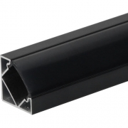 Profil aluminiu banda LED corp negrudispersor negru L=2m
