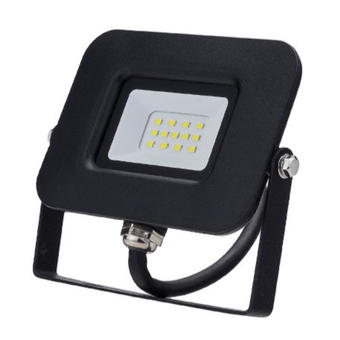 Proiector LED 10W negru Epistar IP65 6000K 70cm cablu 