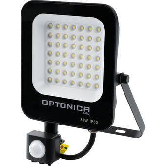 Proiector LED 30W cu senzor negru SMD 2700Lm IP65 2700K 
