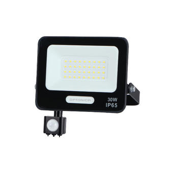 Proiector LED 30W cu senzor negru SMD 2700Lm IP65 4000K cablu 15cm 
