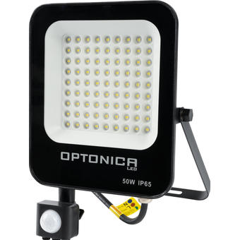 Proiector LED 50W cu senzor negru SMD 4500Lm IP65 6000K 