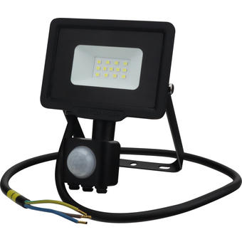 Proiector LED SMD 10W cu senzor negru IP65 2700K 800Lm cu cablu de 70cm 
