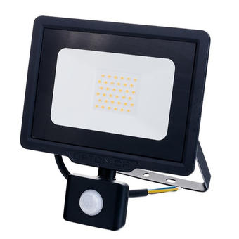 Proiector LED SMD 30W cu senzor negru IP65 2700K 2400Lm 