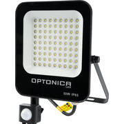 Proiector LED 50W cu senzor negru SMD 4500Lm IP65 6000K